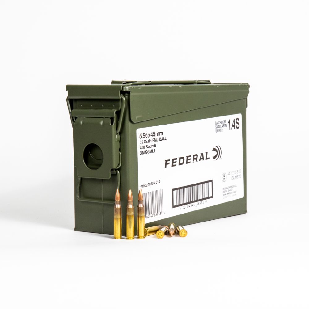 5.56x45mm – 55 gr FMJ M193 in Ammo Can – Federal (XM193ML1) – 400 Rounds - Ammo master - Ammo Depot USA